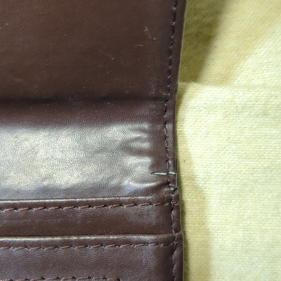 Vintage Fendi Brown/Gold Zucca Continental Wallet / FFCharm/CheckBook Insert$250 - Picture 13 of 14